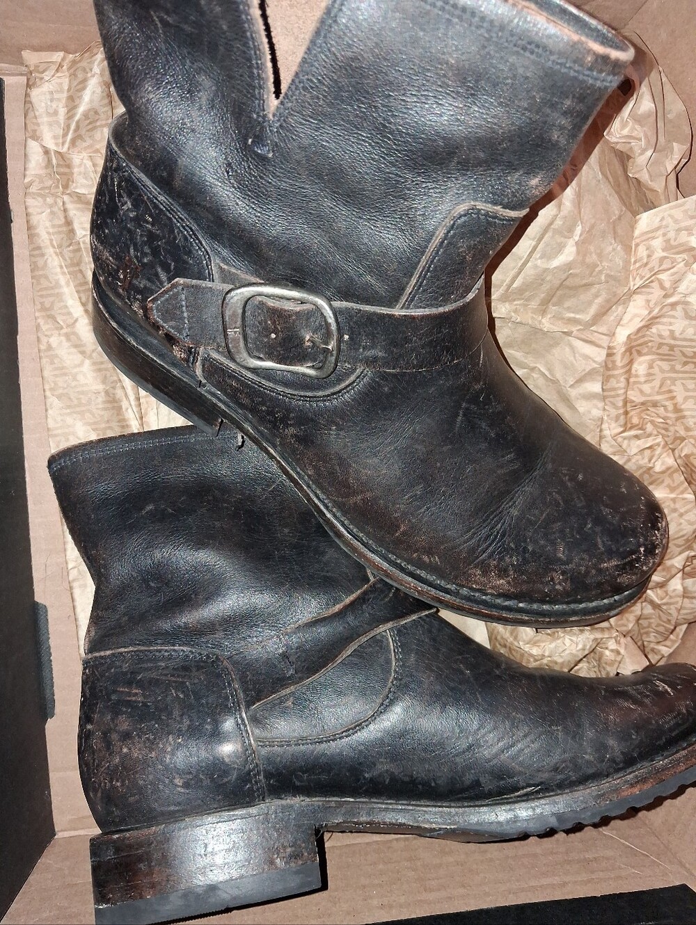 Frye-Distressed Leather Boot - Picture 3 of 6